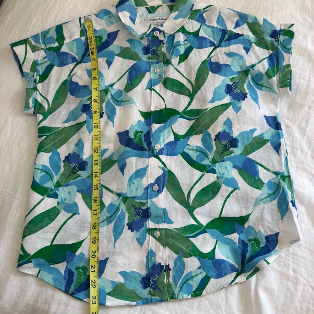 Tommy Bahama Seaside Brights Short Sleeve Linen Shirt - Picture 11 of 13